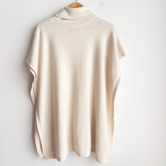 CA Va De Soi Jennifer Lightweight turtle neck poncho Merino Wool M/L - Picture 5 of 8